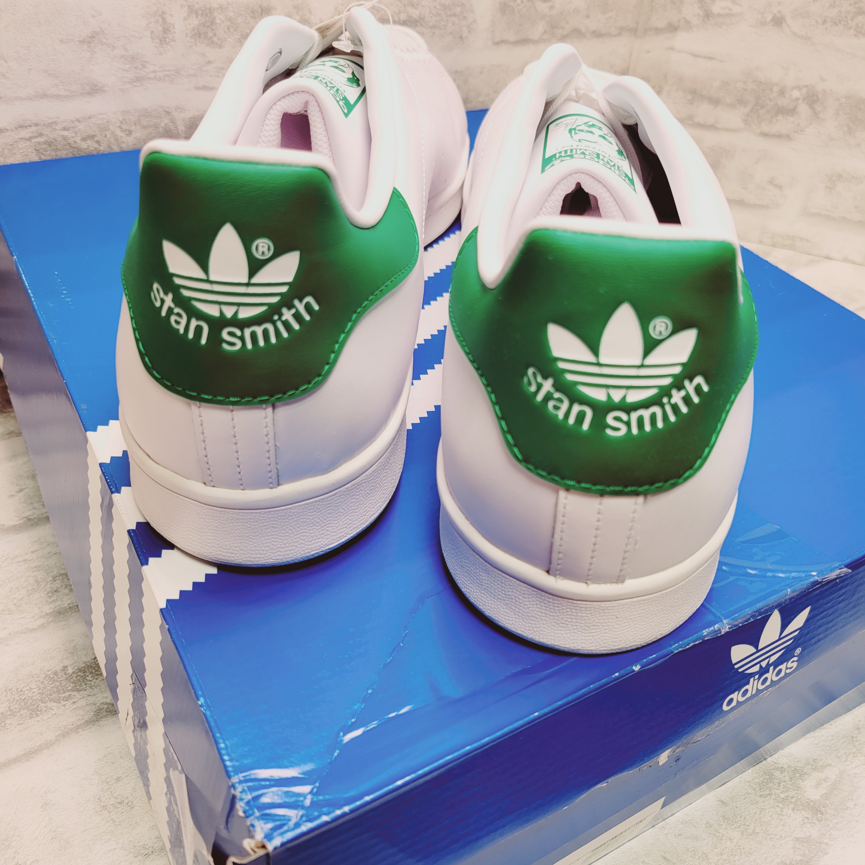 adidas Originals Men's Stan Smith Sneaker  (Size 20, White/White/Green) (7774429479150)